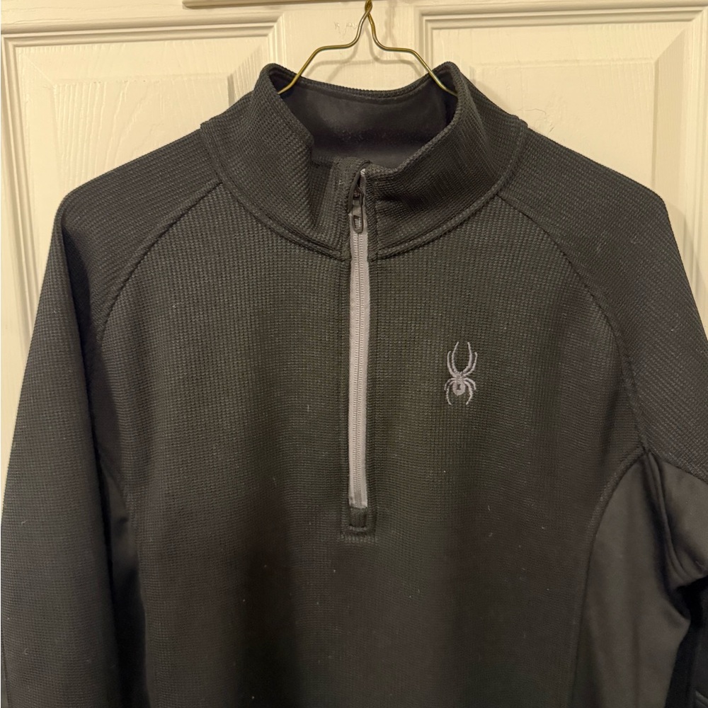 Spyder Men's Black Ski Quarter Zip-Up Ski & Snowboard Country Club Golfwear